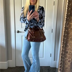 Dooney & Bourke Leather Satchel Purse with Removeable Shoulder Strap